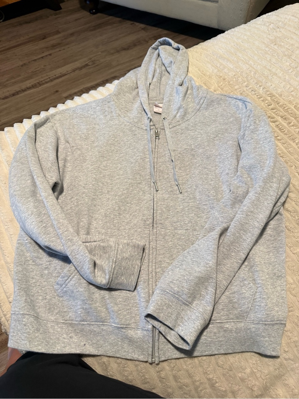 Auden Light Gray Pullover Hoodie with Drawstring